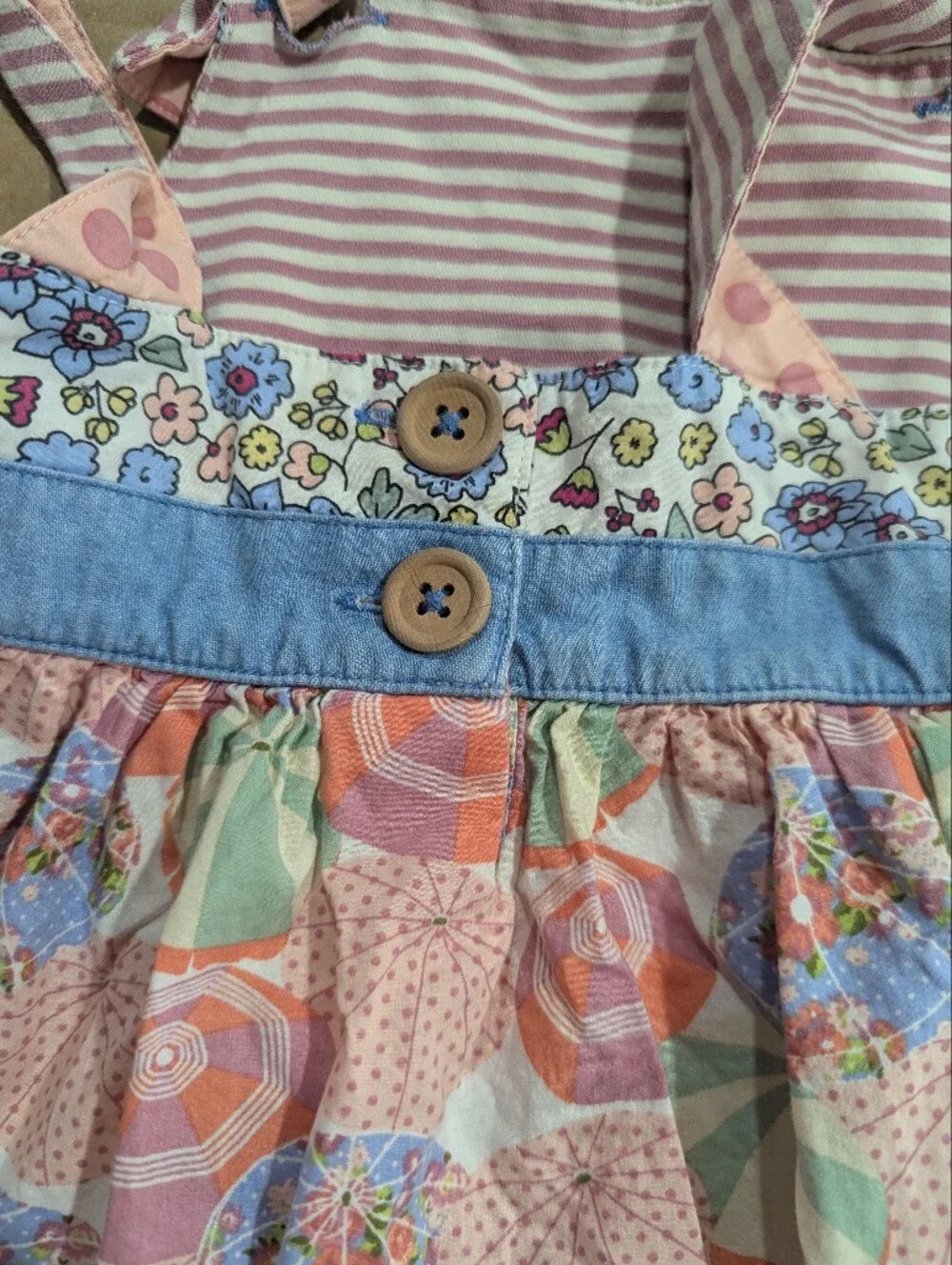 Matilda Jane Girls Whimsical Floral Umbrella Sun Dress Sz 4 *GUC So Cute! 🥰